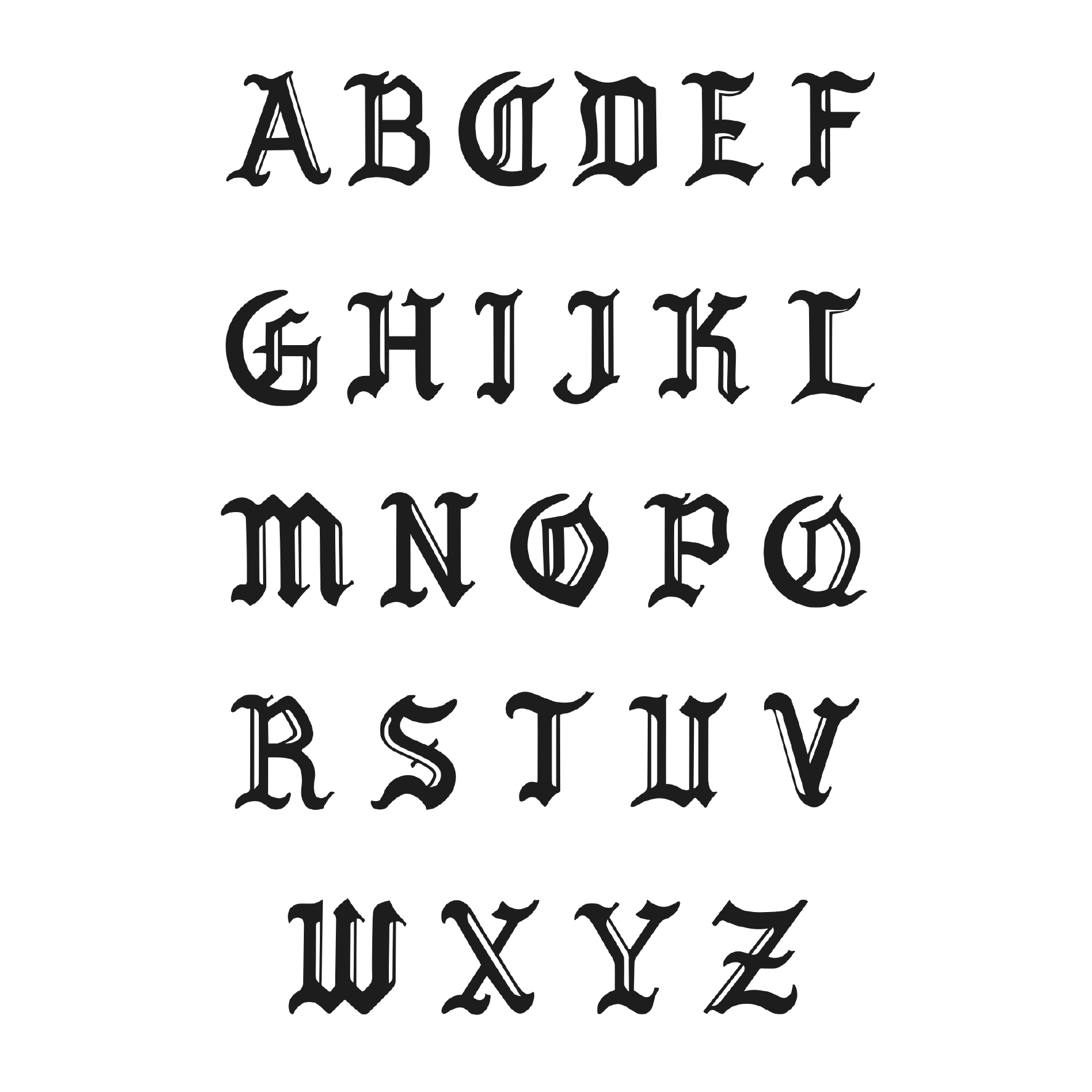 Lettering - Temporary Tattoos