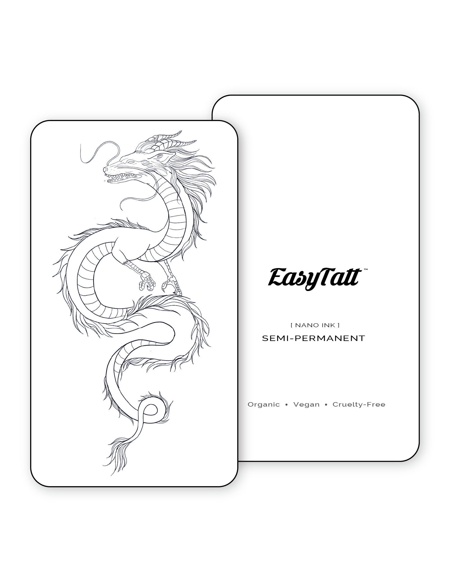 Minimal Dragon - Semi-Permanent Tattoo