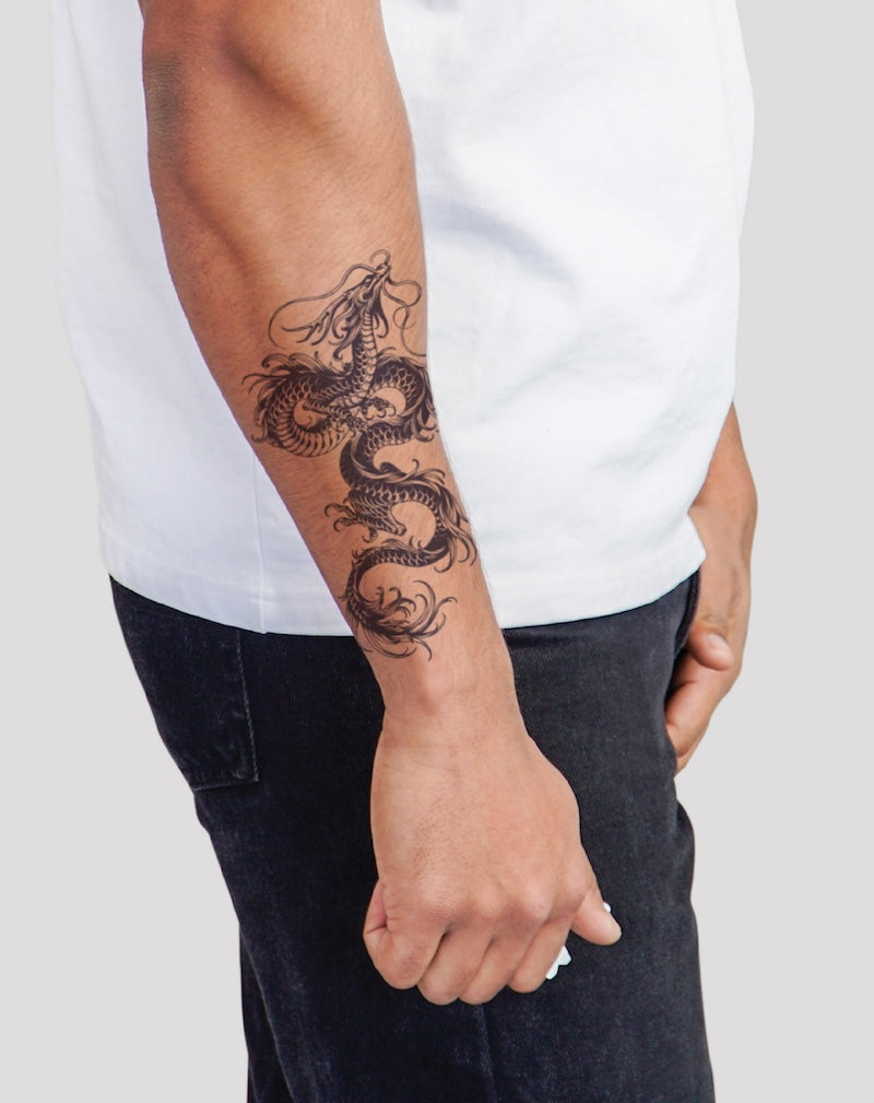 Soaring Dragon - Semi-Permanent Tattoo