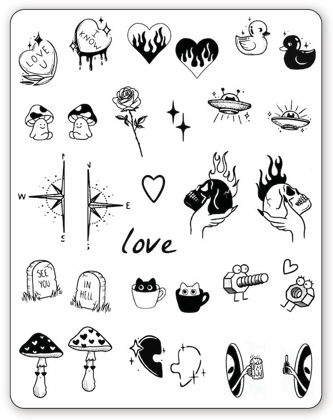 (60 Tattoos) TWIN PACK - Valentine's Day - Semi-Permanent Tattoos