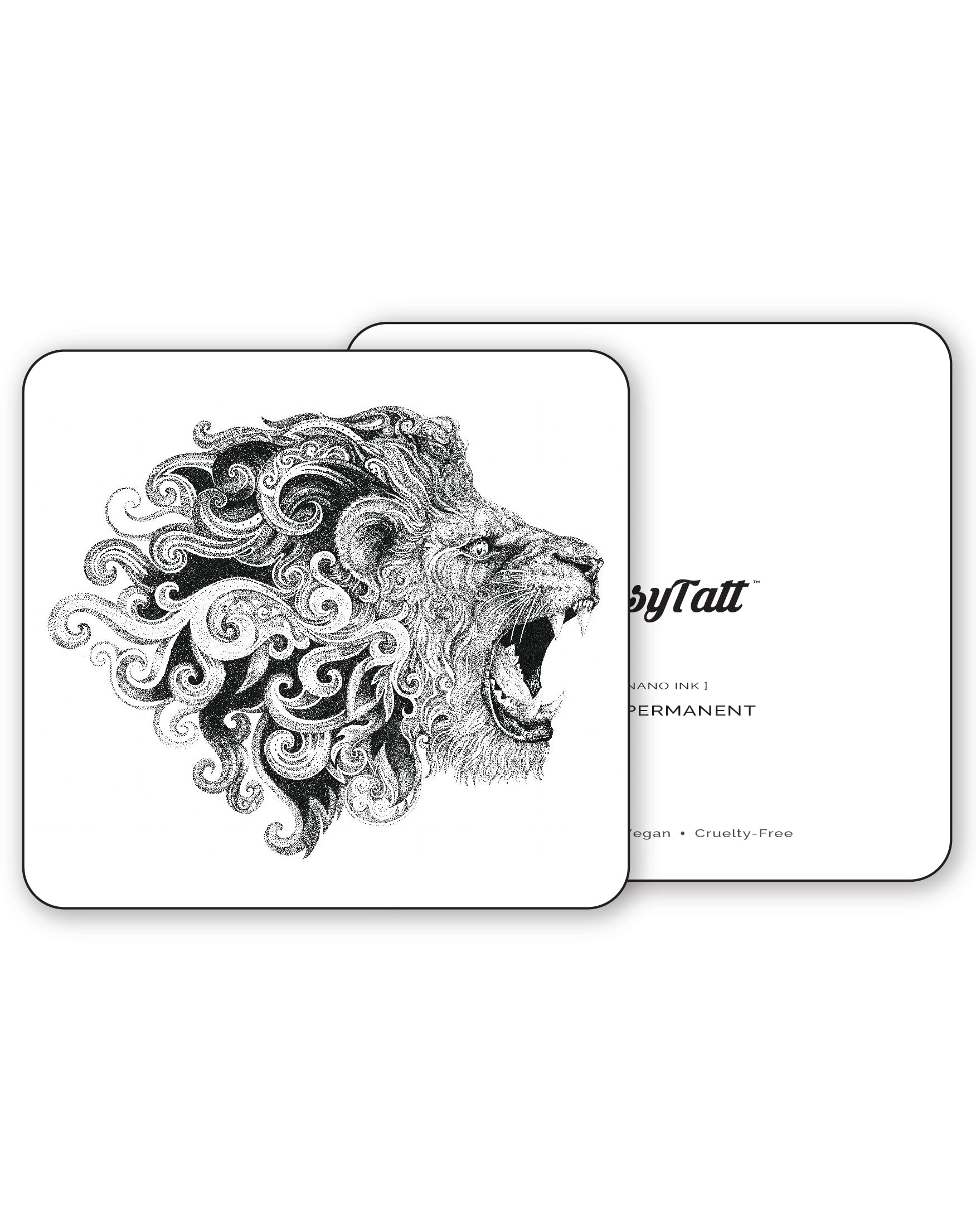 Vintage Lion - Semi-Permanent Tattoo