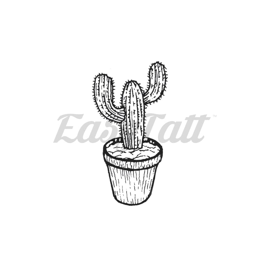 Cute Cactus - By Will Finch - Temporary Tattoo