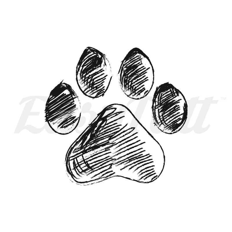 Dog Paw - Temporary Tattoo