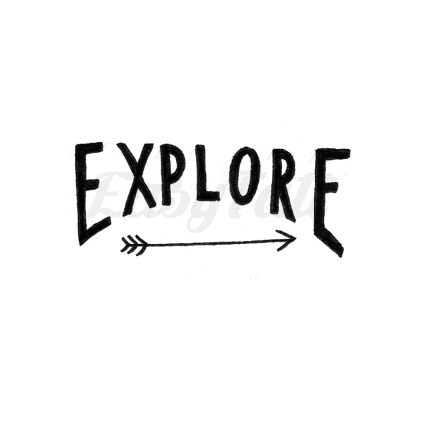 Explore - By Jill Islay - Temporary Tattoo
