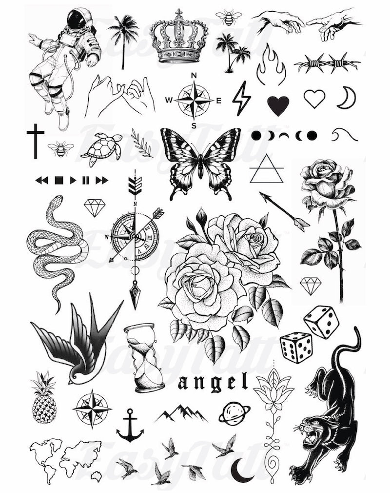 (45 Tattoos) Indecisive - Temporary Tattoos