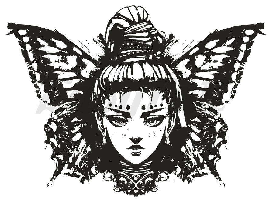 Butterfly Girl - Temporary Tattoo