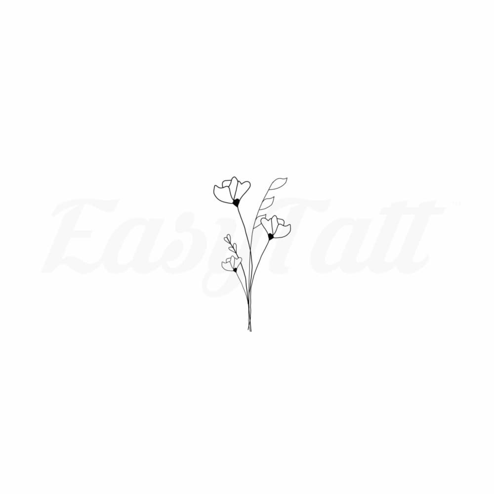 Little Flowers - By Tiya - Temporary Tattoo