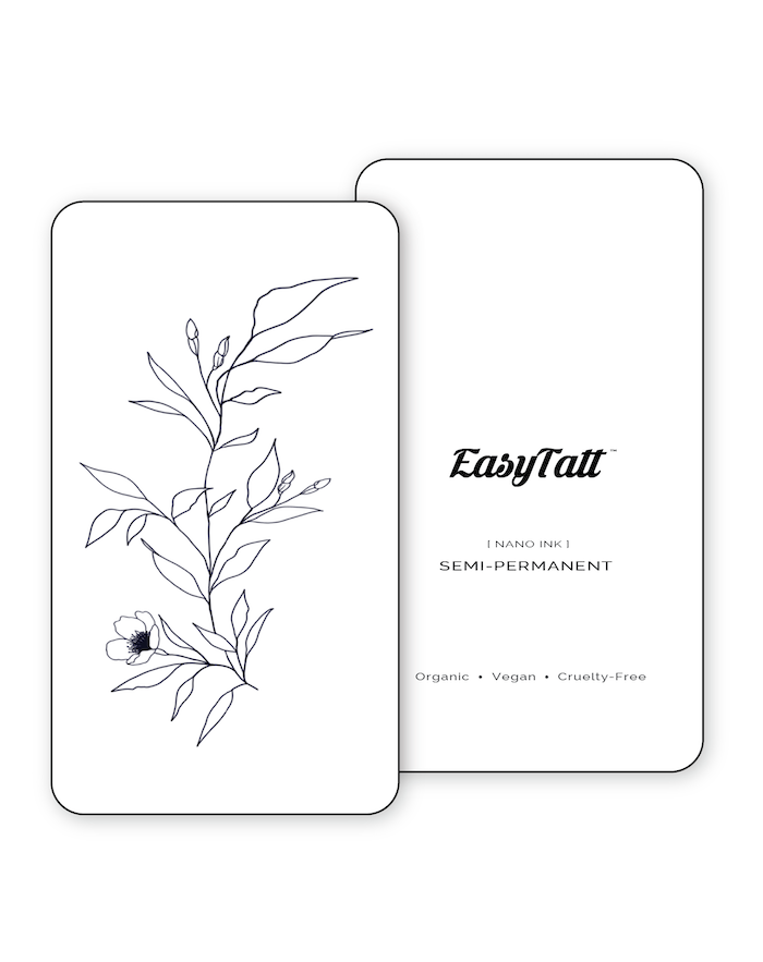 Minimal Leaves - Semi-Permanent Tattoo