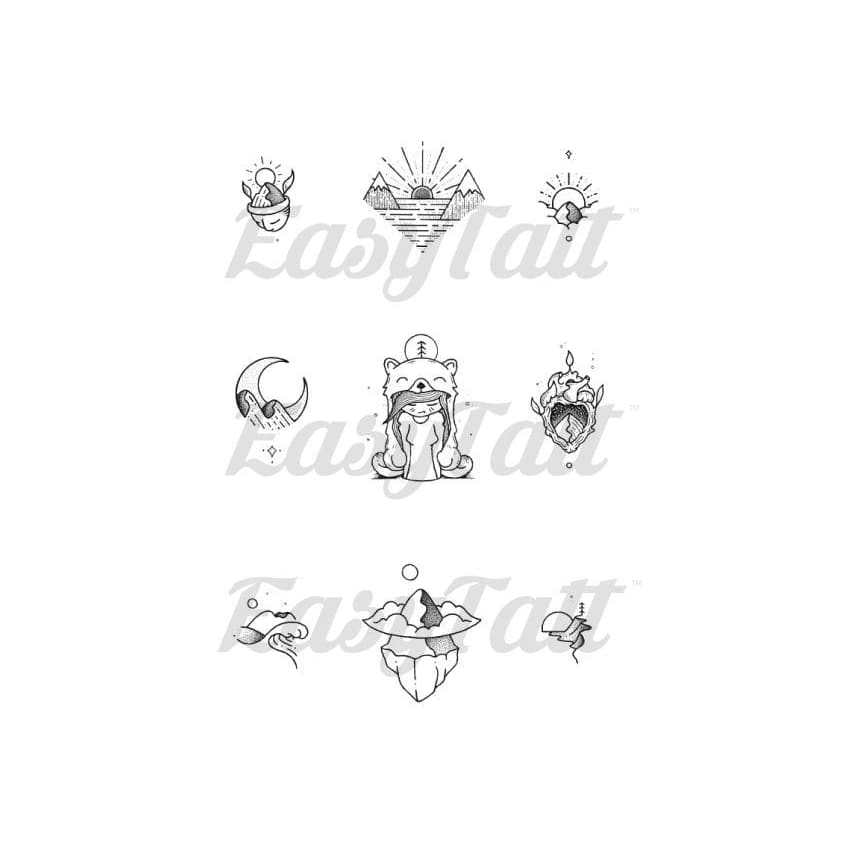 Nature Collection - By Sanpolou - Temporary Tattoo