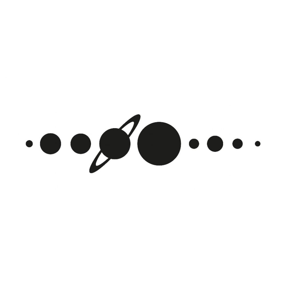 Planet Silhouette - Temporary Tattoo