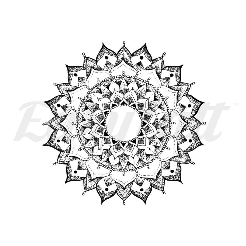 Tranquility Mandala - By Georgia Mason - Temporary Tattoo