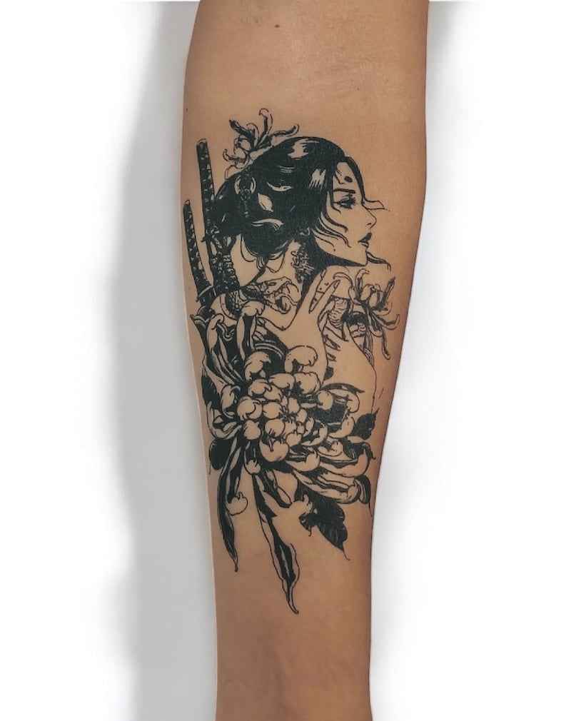 Warrior Woman - Semi-Permanent Tattoo