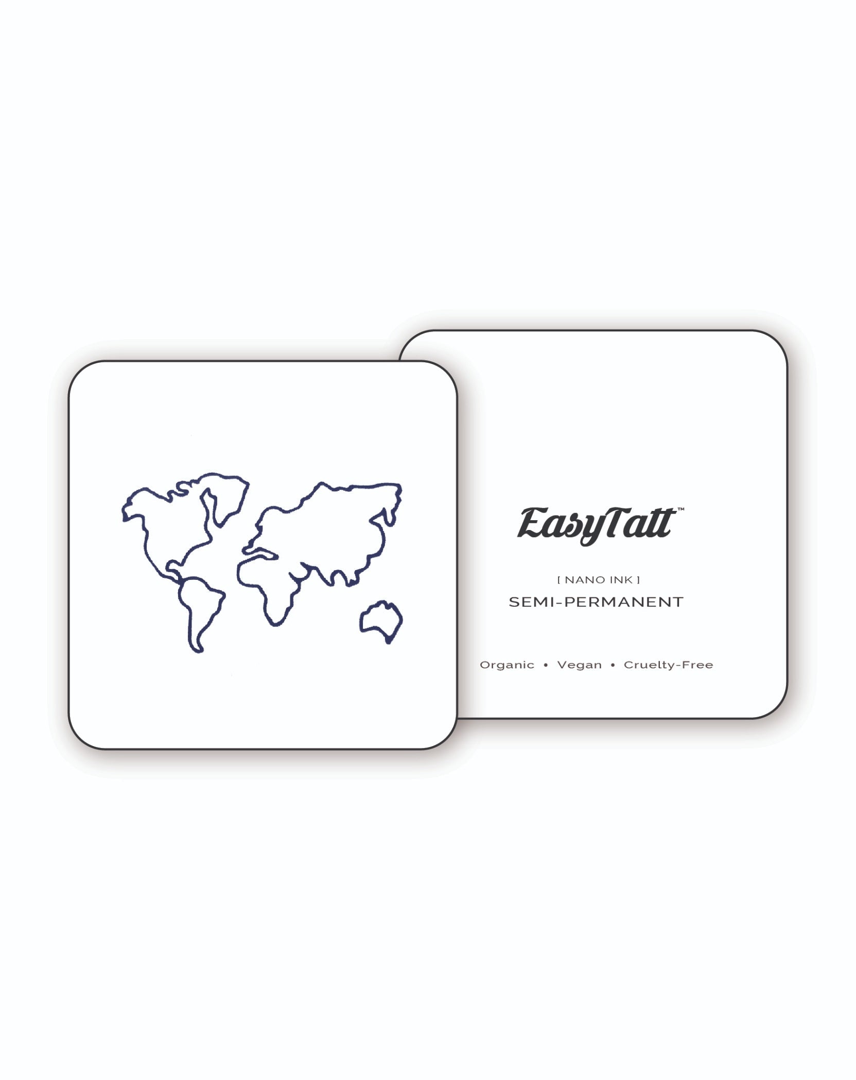 World Map - Semi-Permanent Tattoo