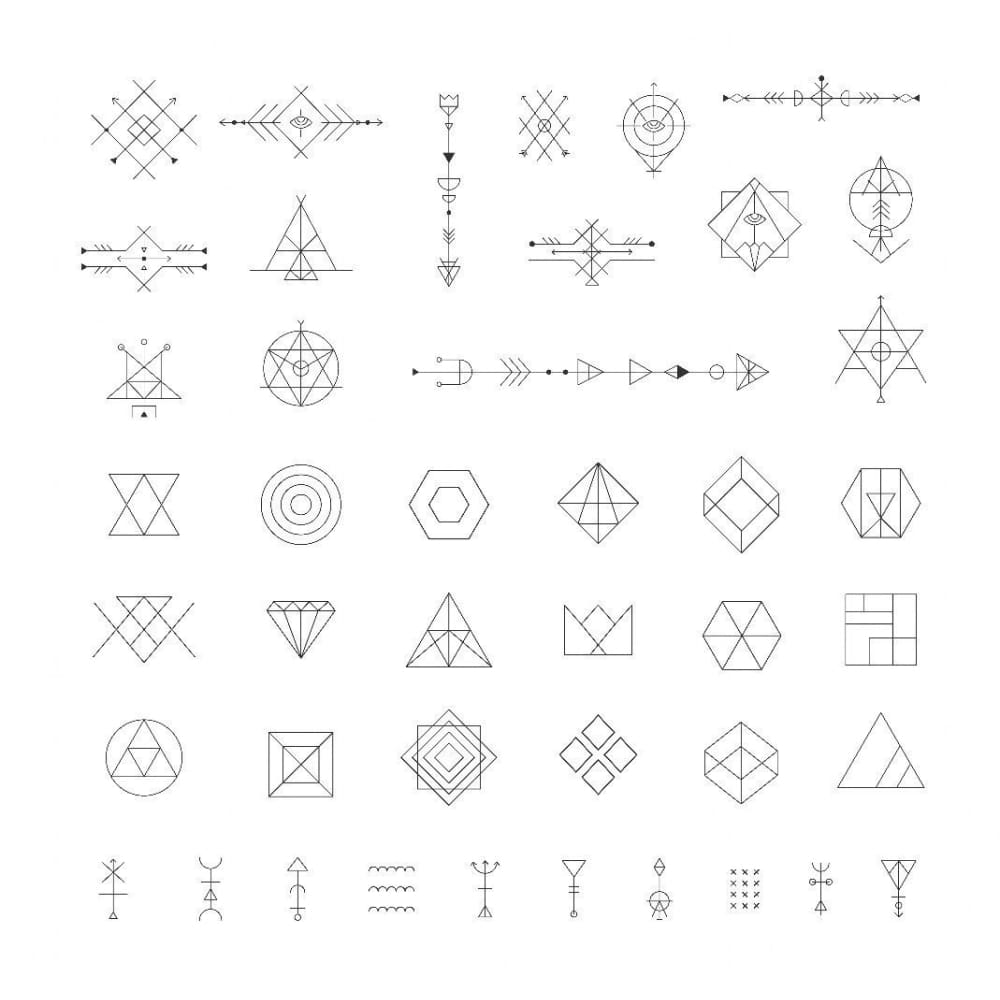 Jumbo Shapes Set - Temporary Tattoo